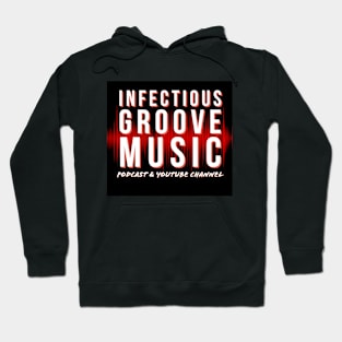 Infectious Groove New Logo White On Black Hoodie